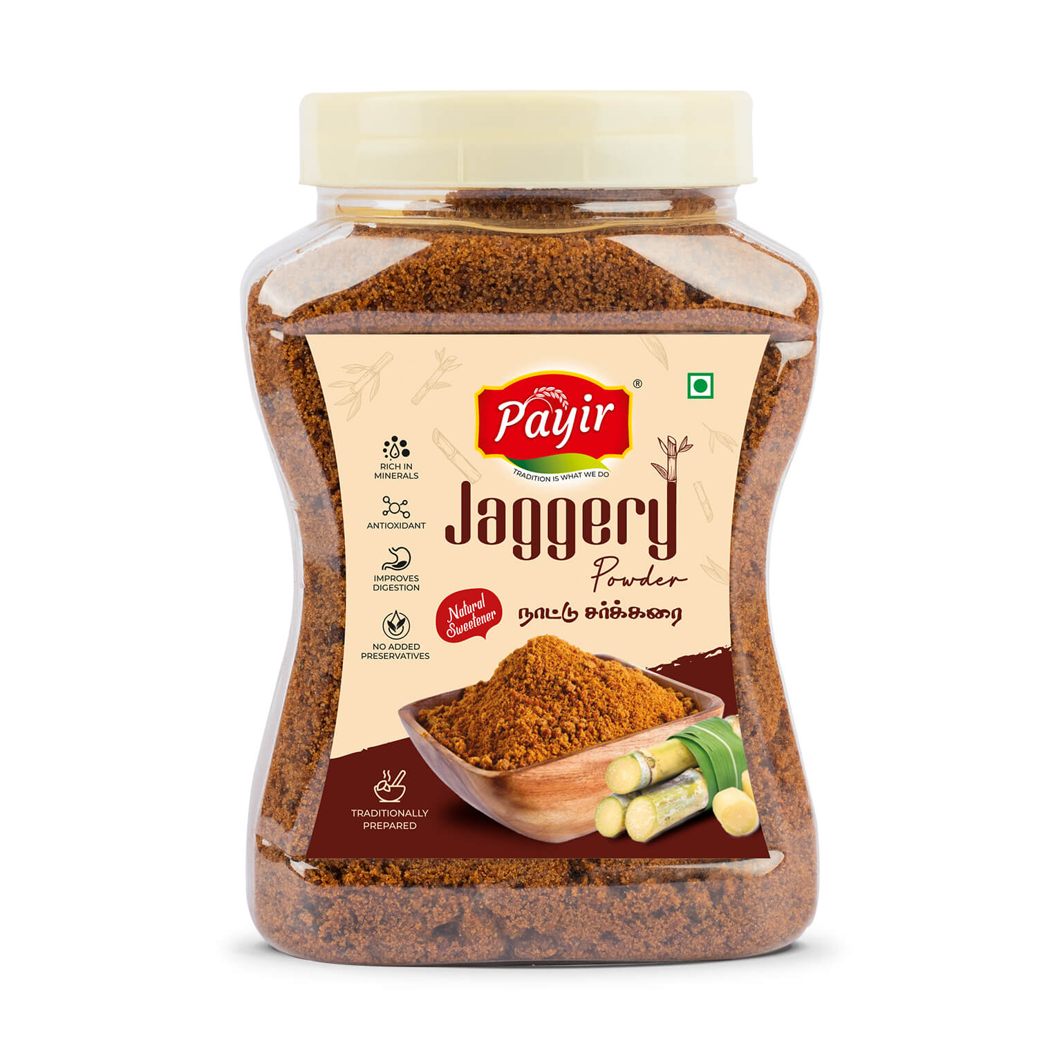 PAYIR Nattu Sakkarai Jaggery Powder 650g Payir Foods